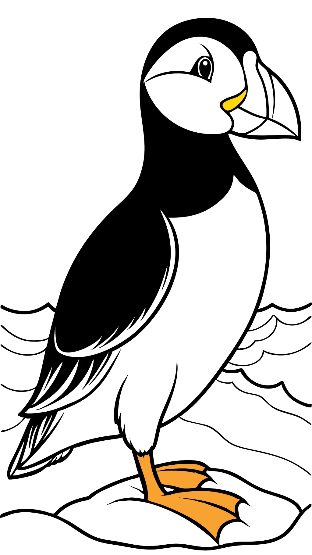 puffin bird coloring page